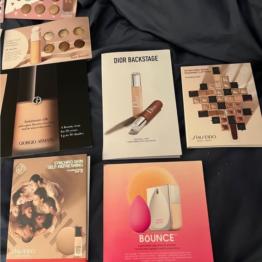 Lot of 14 foundation samples Designer High End cards-Dior, Makeup Forever New. - Picture 2 of 2
